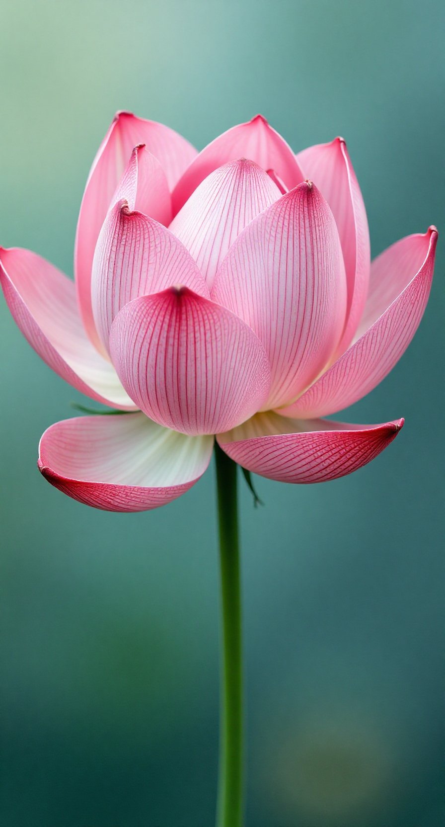 春日限定浪漫花海# 哇,这朵盛开的莲花美得让人屏息,它的粉嫩花瓣在