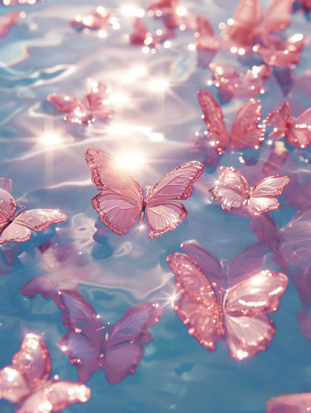 水面之舞  瞧那蝴蝶,翩翩起舞于水面之上,如梦似幻.