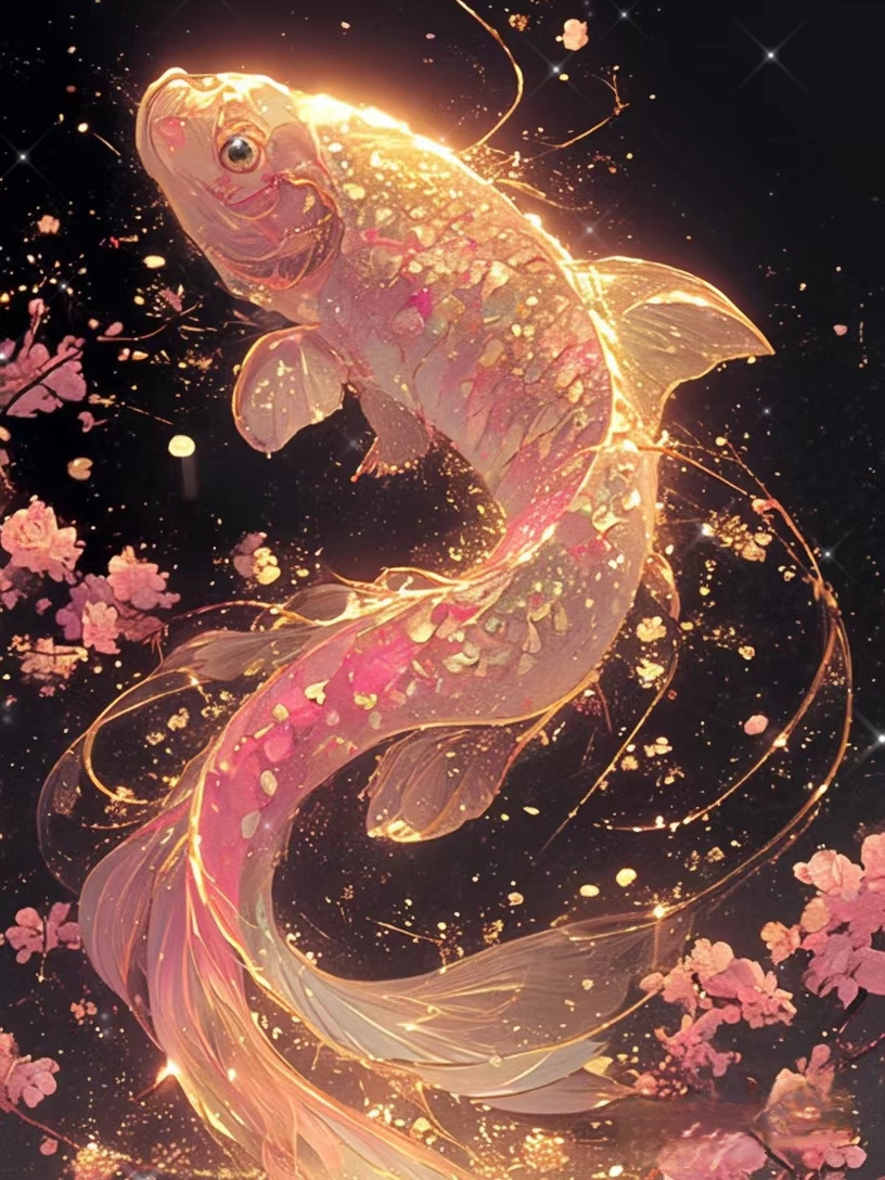 夜幕下的梦幻鱼影