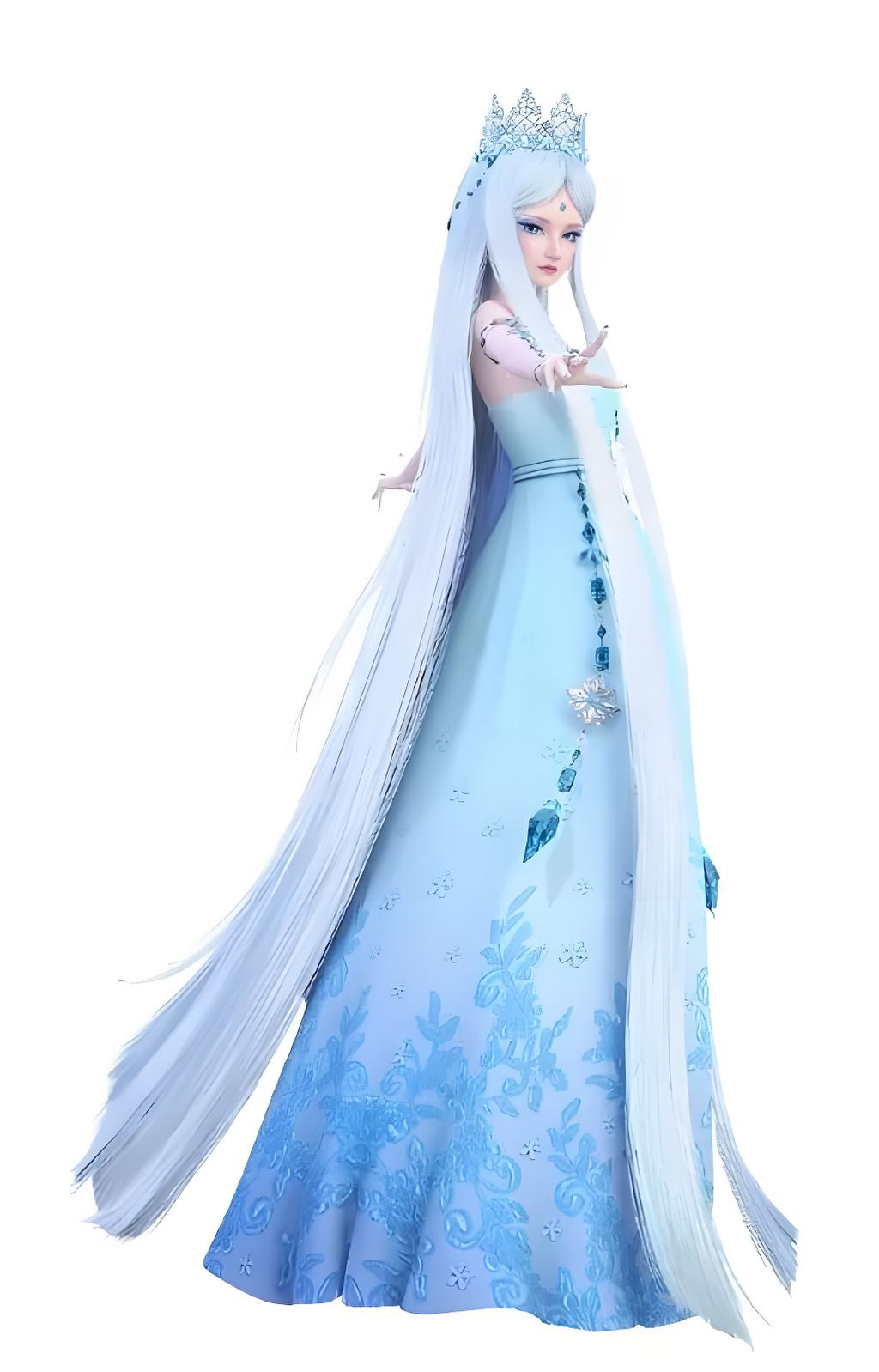 [心] 叶罗丽仙子,冰雪中的优雅使者,长长的白纱裙摆,犹如仙女下凡.