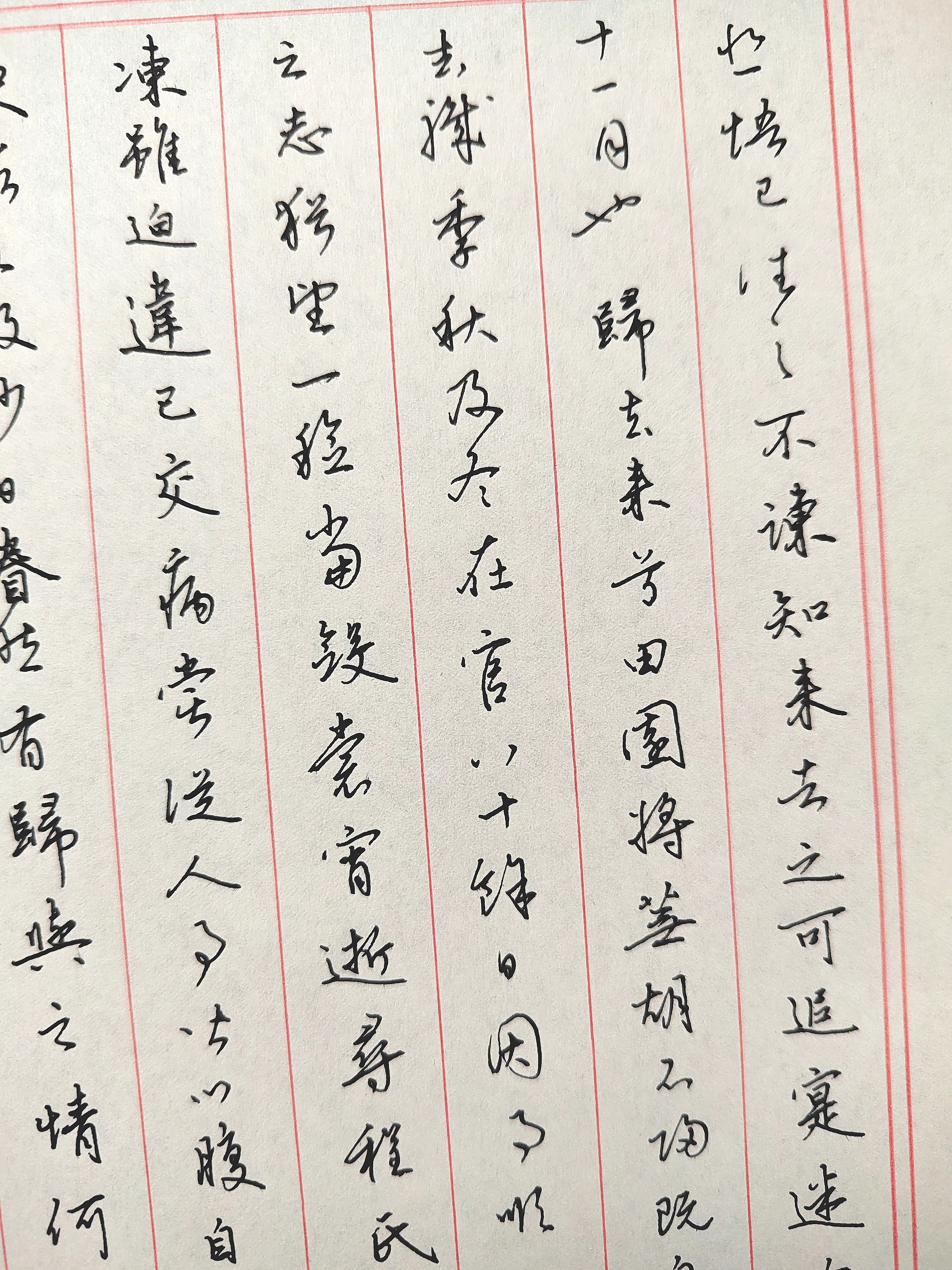 钢笔临赵孟頫《归去来兮辞》其一#硬笔书法# #赵孟頫# #硬笔