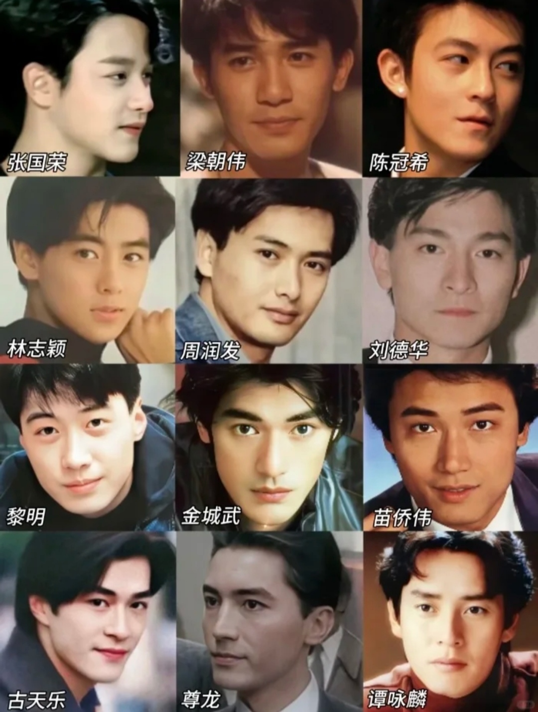 港台黄金年代男明星,没有技巧纯硬帅!