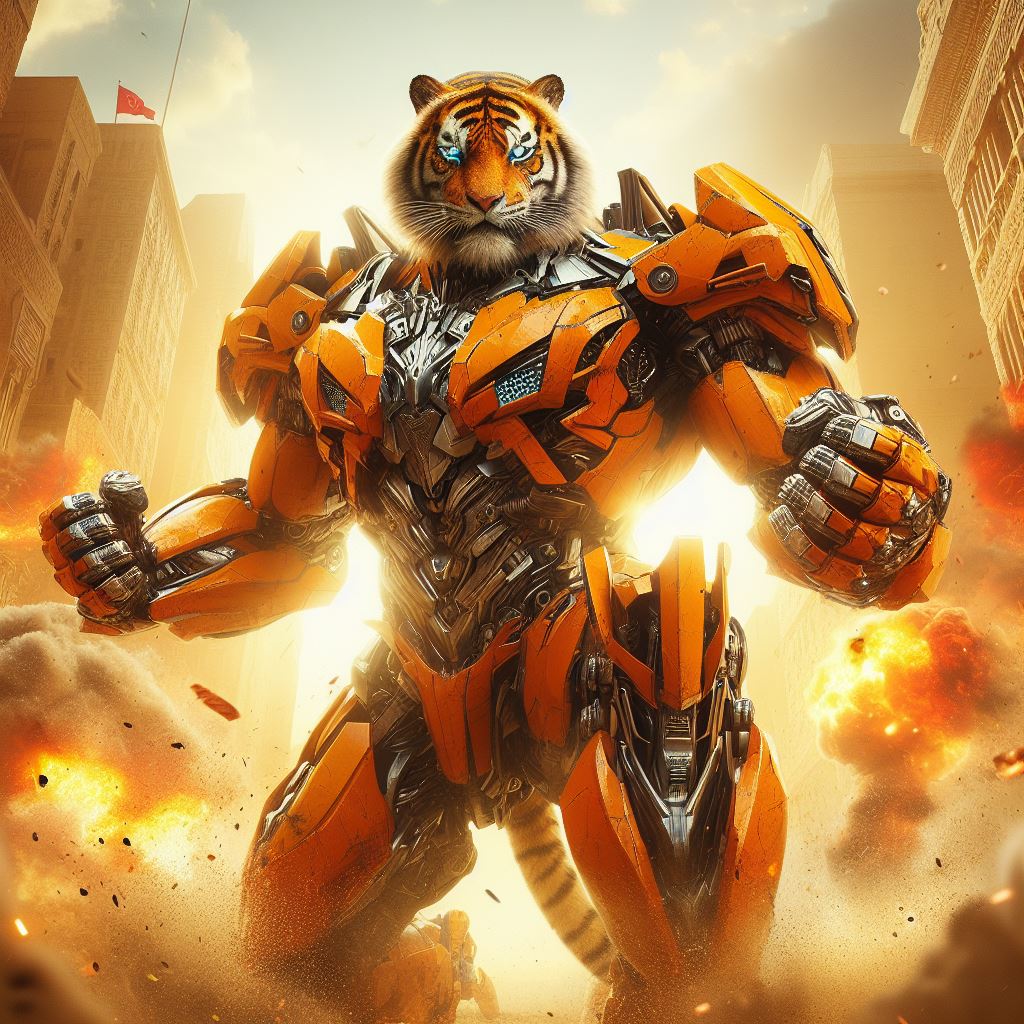 #热点引擎计划#  🔥炸裂眼球!全新虎纹战衣变形金刚亮相🔥  🐯