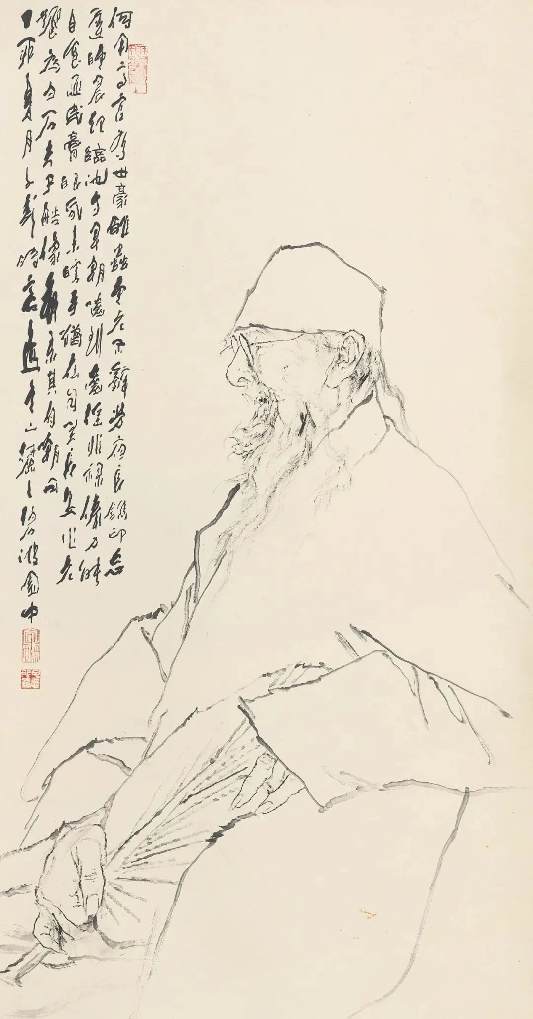 王子武先生的水墨素描名人册