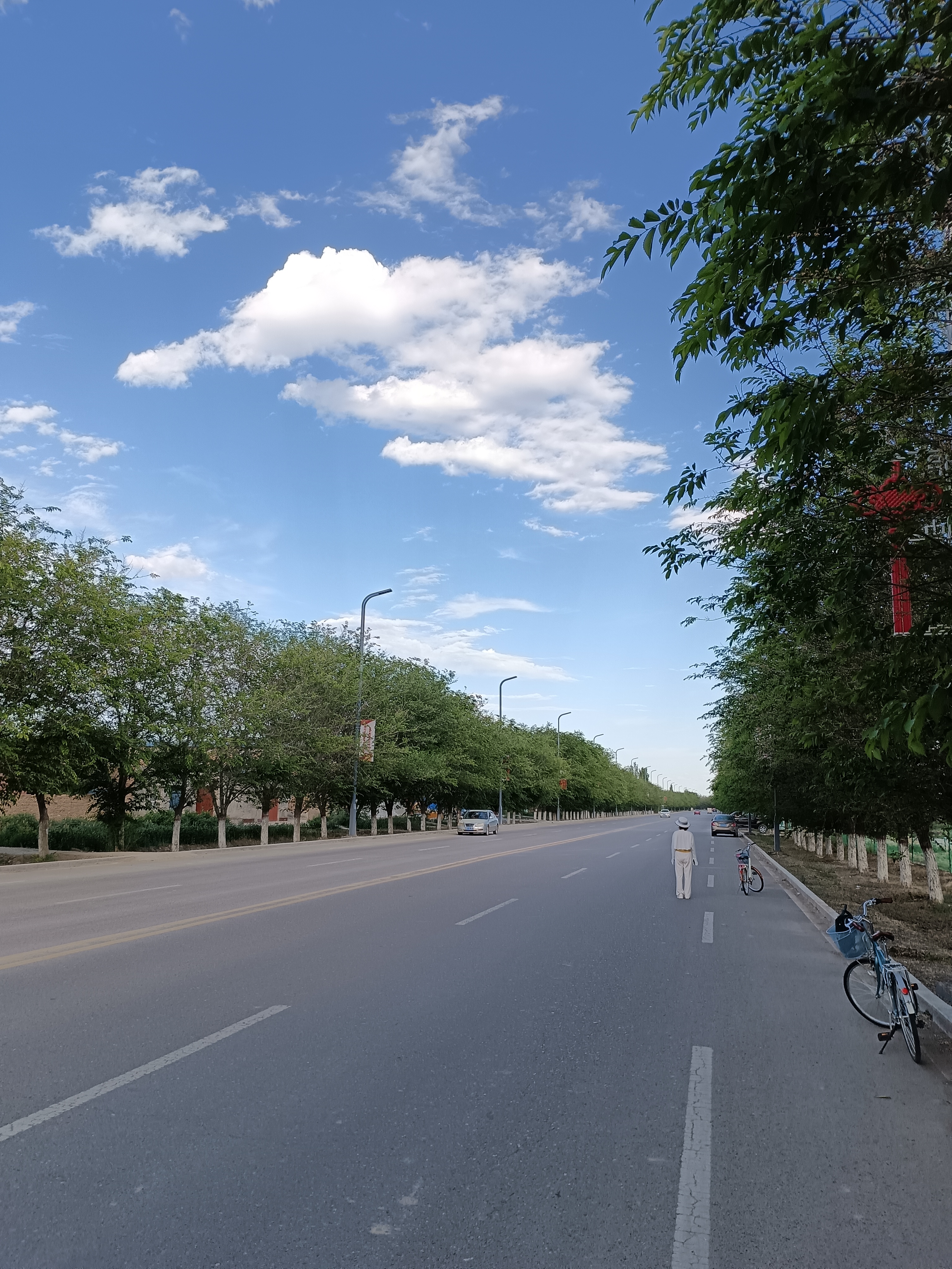 行走在大路上.