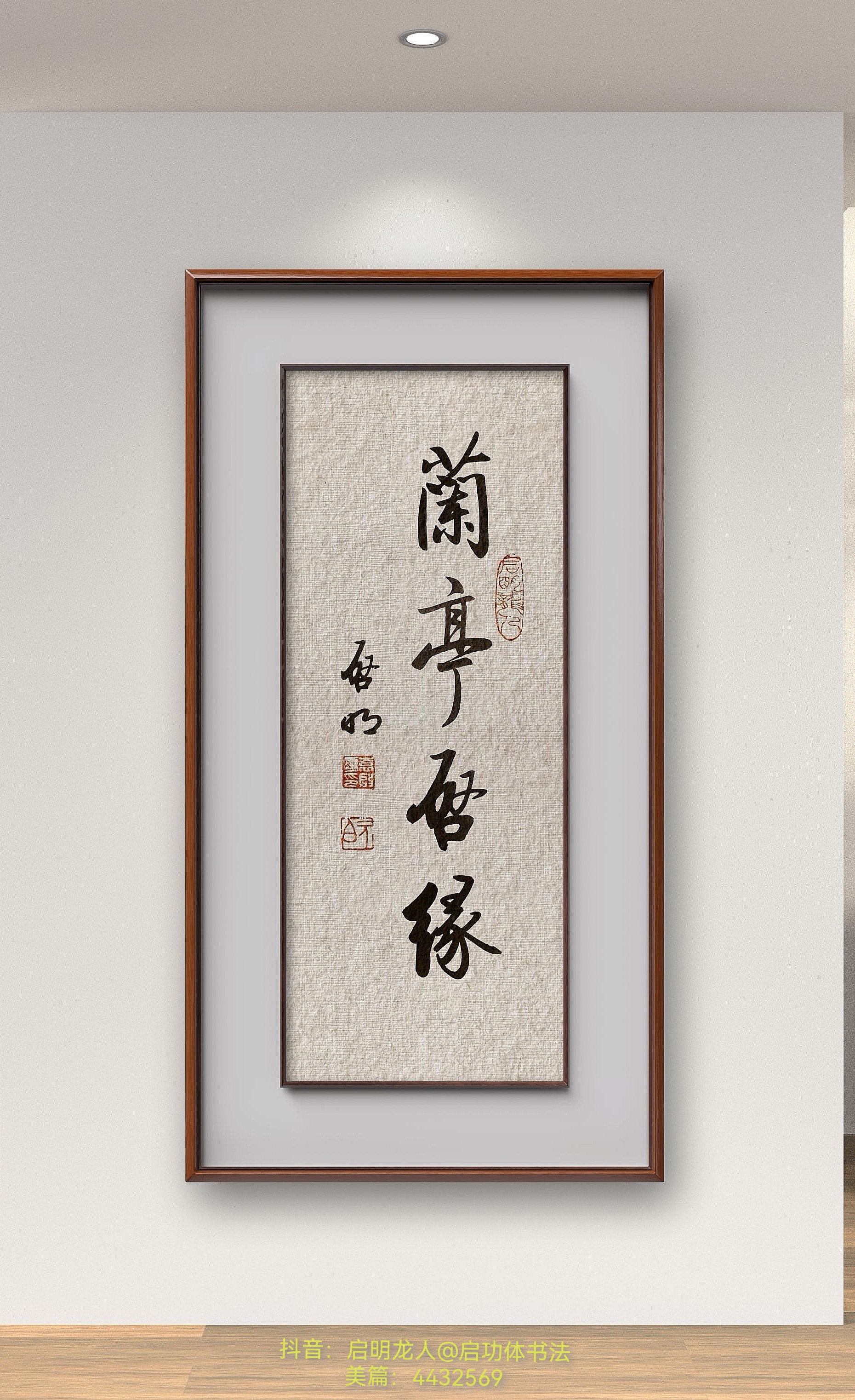 启功书法精气神,六旬启明〈龙人)在传承