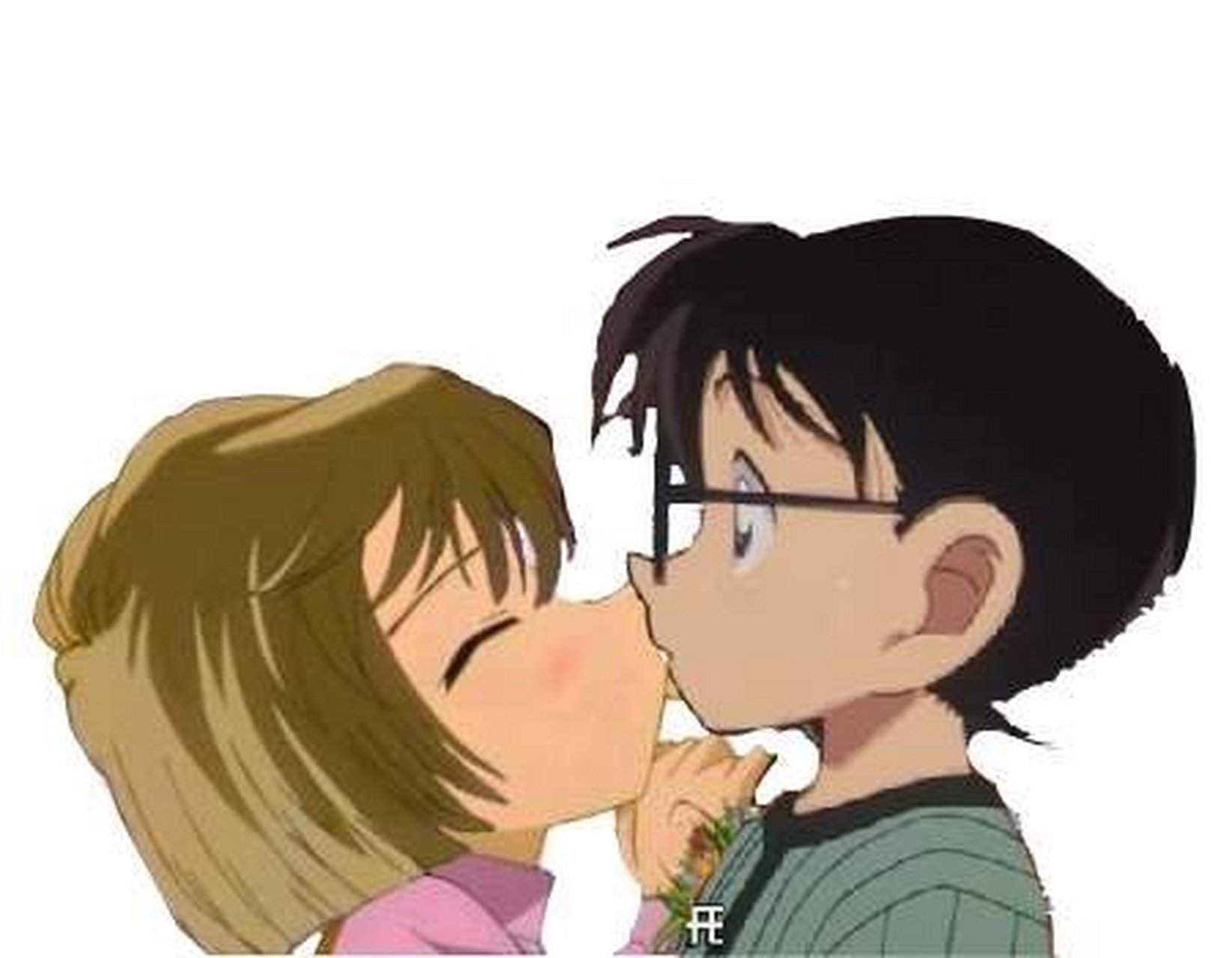 这才是灰原和柯南接吻