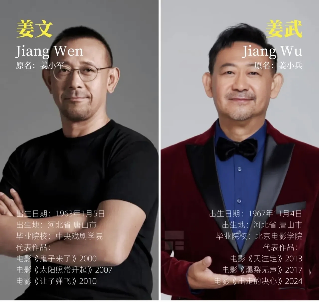 口碑的两极分化,姜武被捧上天,哥哥姜文却被嘲陷入"自我陶醉"