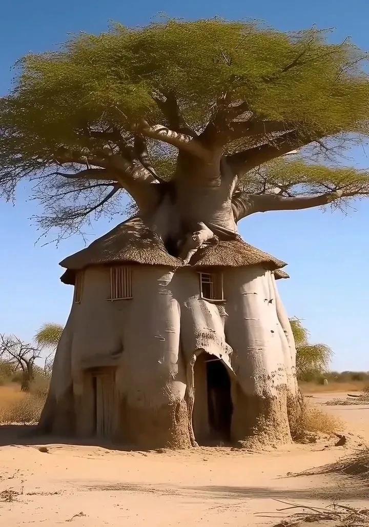 被非洲的猴面包树震撼了,竟然可以当房子住,还买什么商品楼