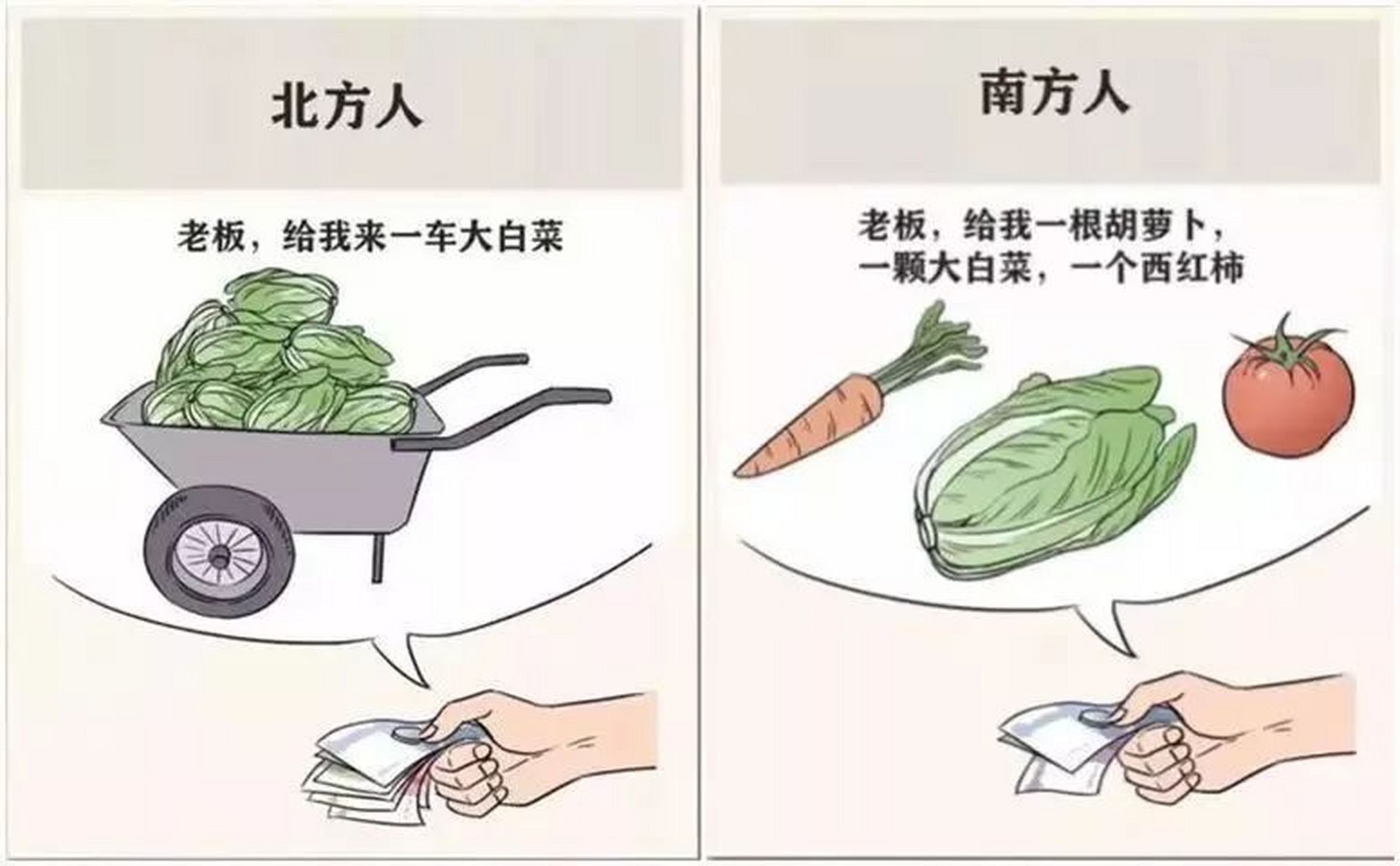 南北方的差异能有多大# 我觉得这张图应该是最形象的了吧?