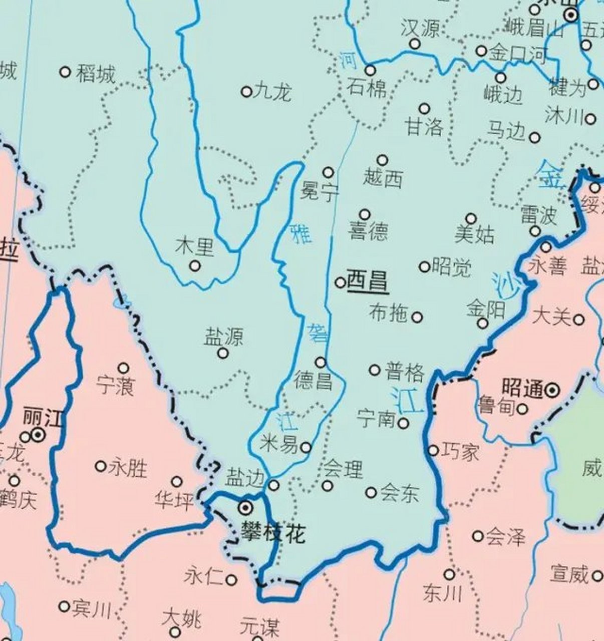 四川省攀枝花市地圖