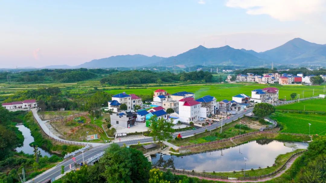 江西省湖口县武山镇武前村前吴家,农村宅基地改革示范点,村前港水溪流