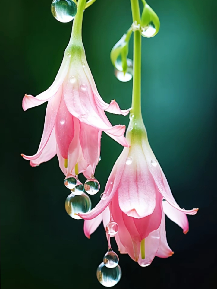 雨露润泽的花朵