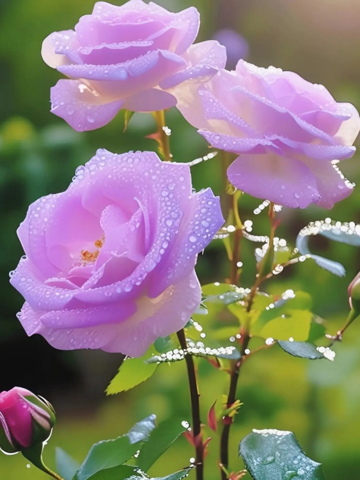 清晨的雨露花草图片图片