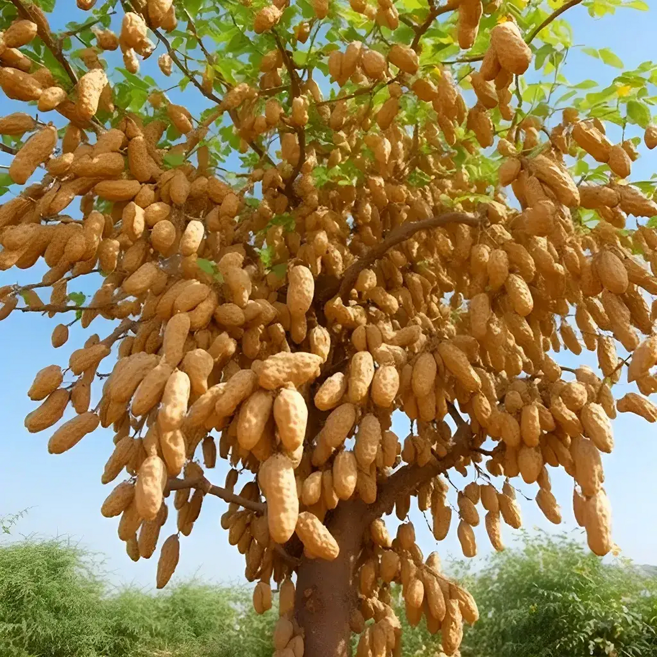 花生大丰收,第一次见花生长在树上的[捂脸][捂脸][捂脸]