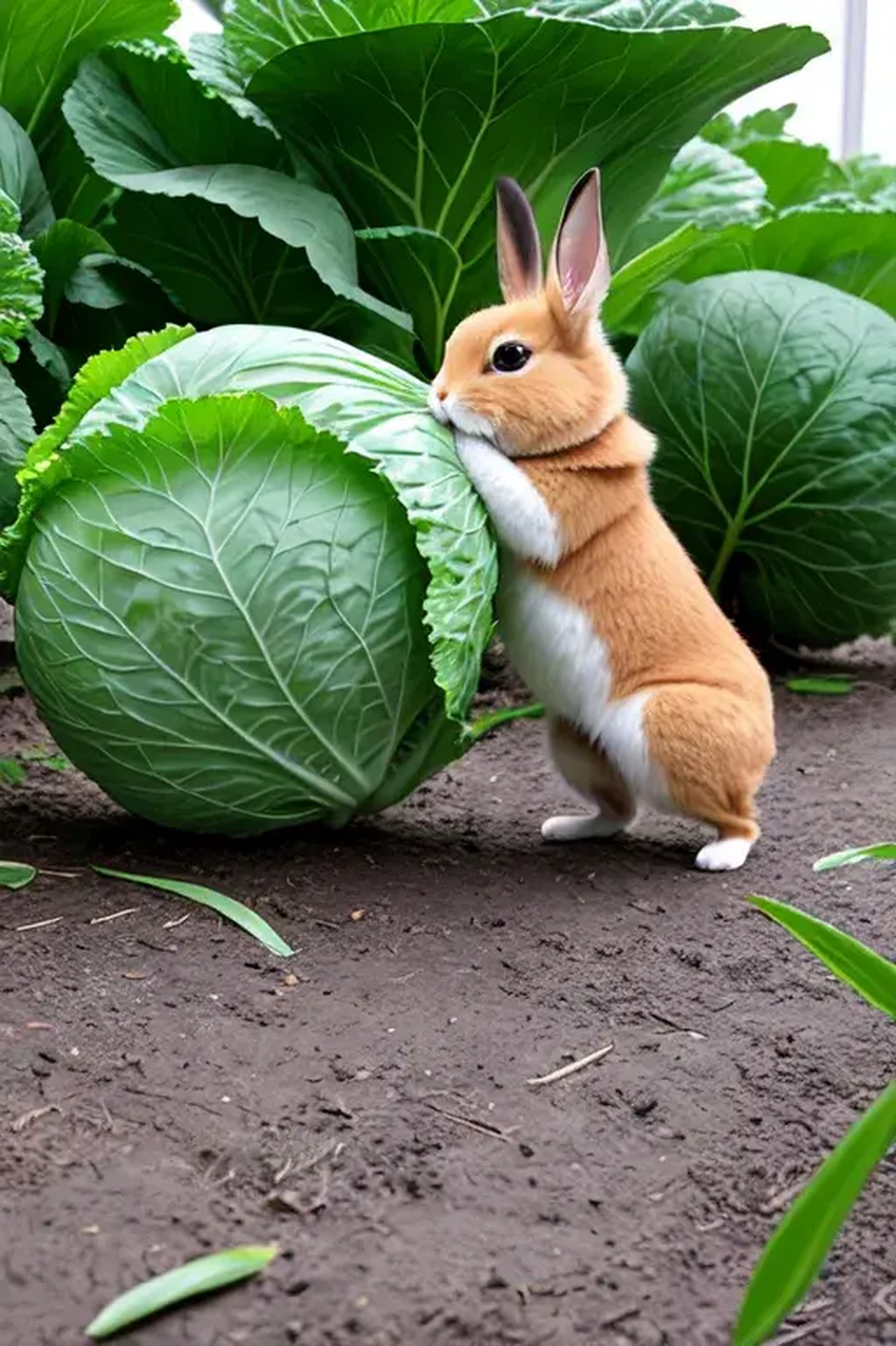 小兔子爱吃青菜
