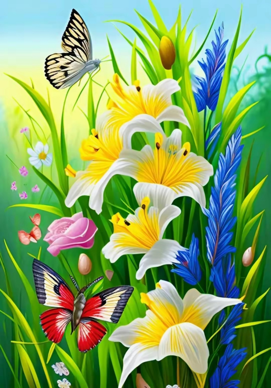 蝴蝶在花丛中飞舞