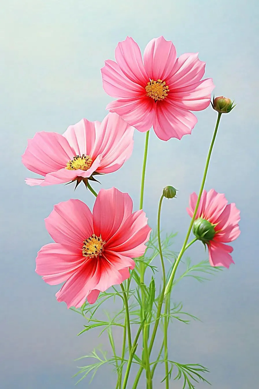 正值秋高气爽,风姿飒爽的格桑花如期而开