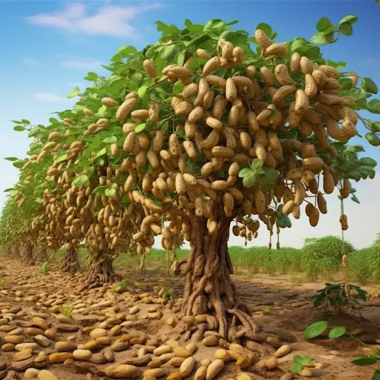 花生大丰收,第一次见花生长在树上的[捂脸][捂脸][捂脸]