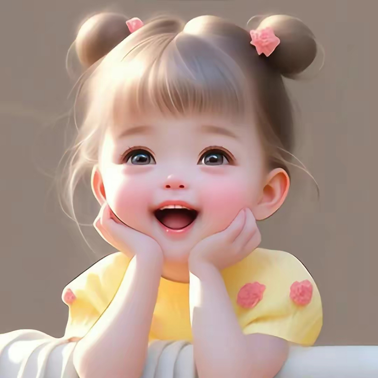 呆萌可爱的小女孩