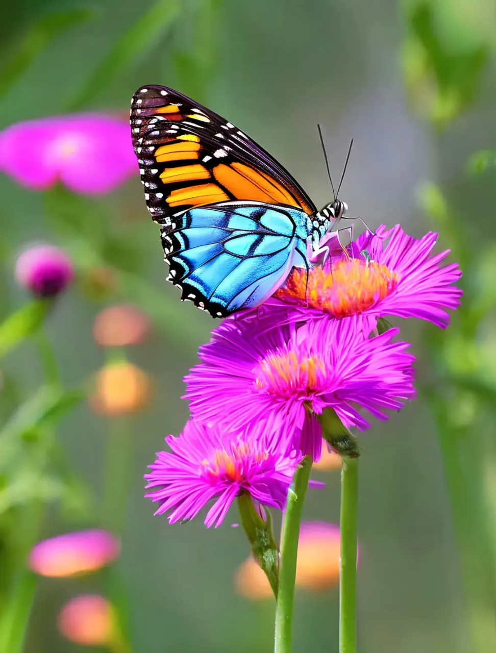 蝴蝶在花丛中翩翩起舞