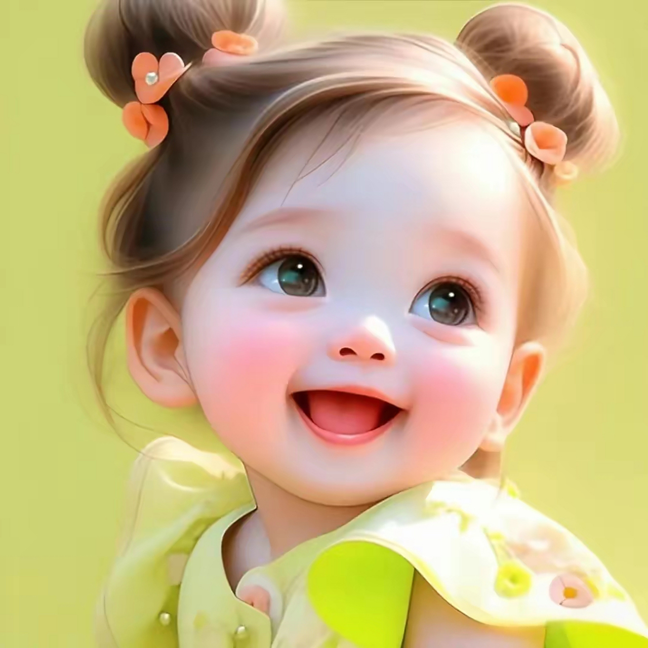 呆萌可爱的小女孩