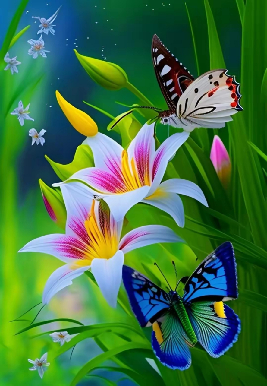 蝴蝶在花丛中飞舞