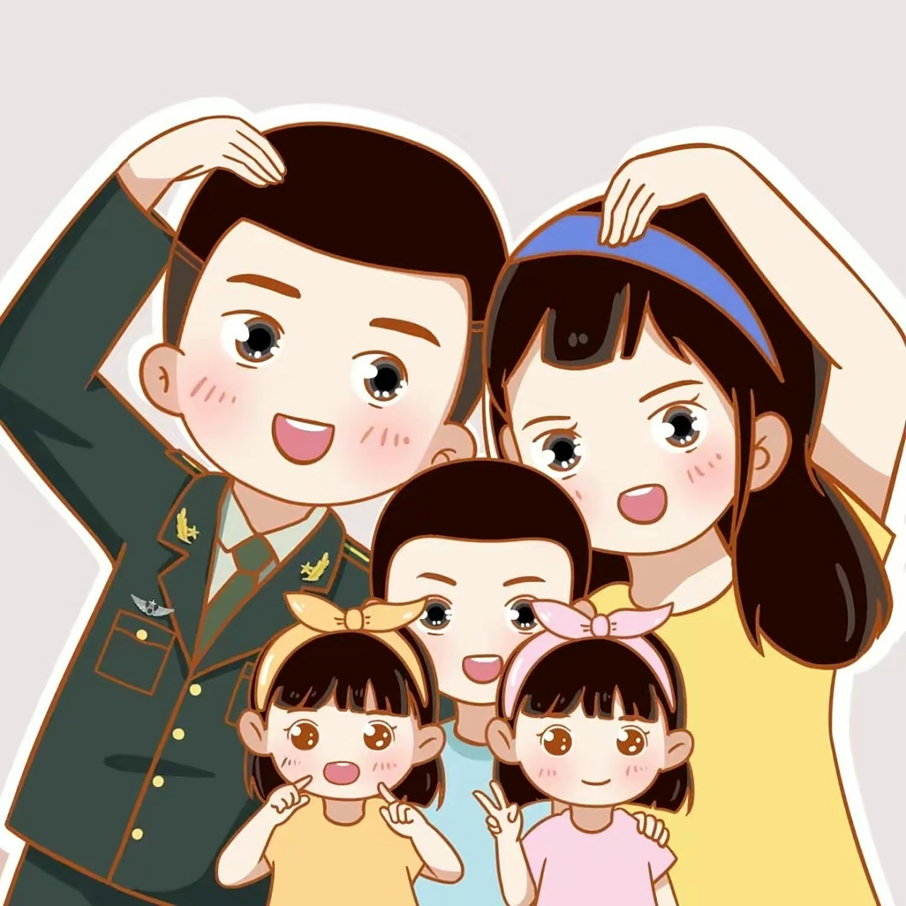 军人亲子头像