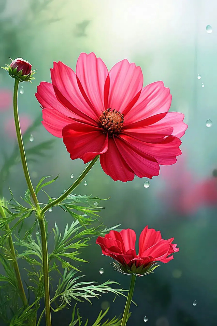 正值秋高气爽,风姿飒爽的格桑花如期而开