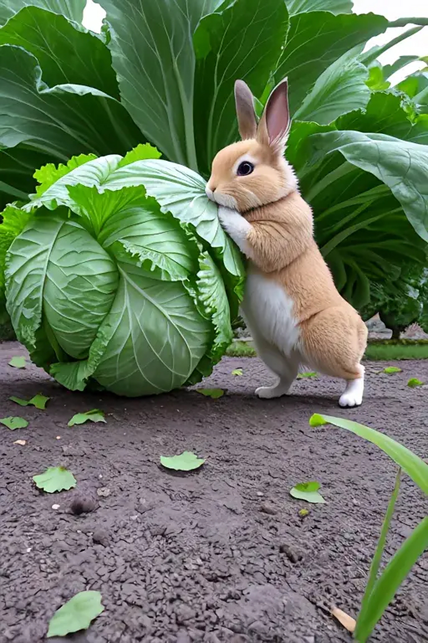 小兔子爱吃青菜