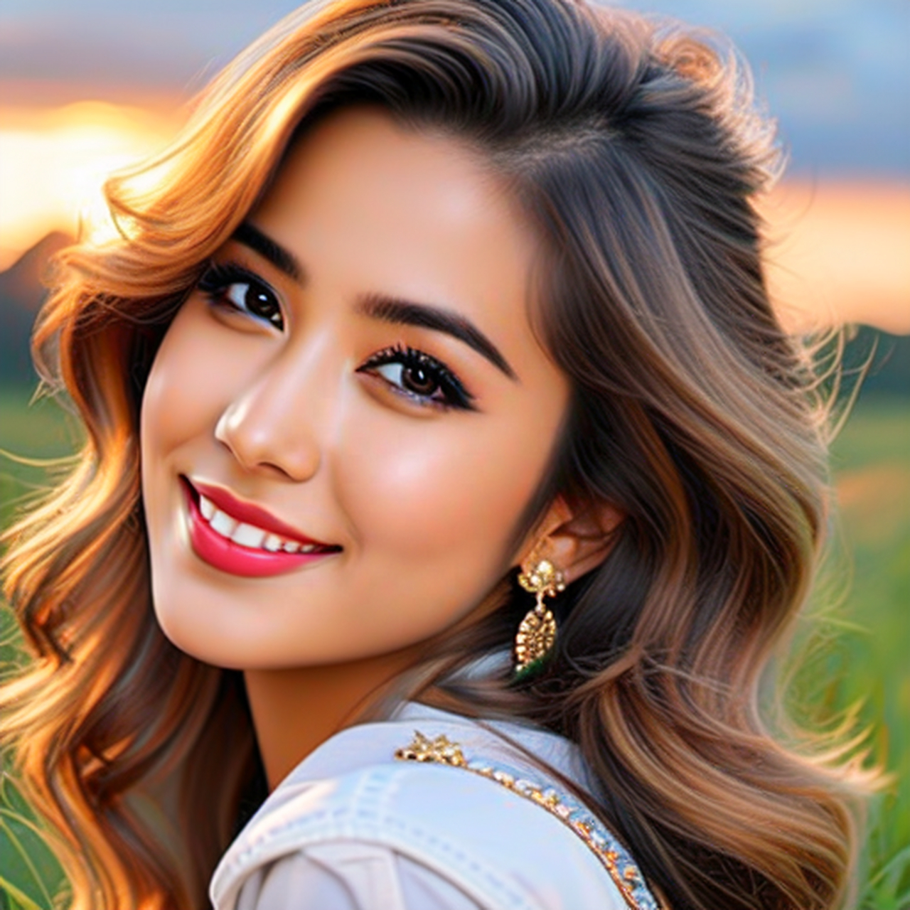 阳光自信的女孩