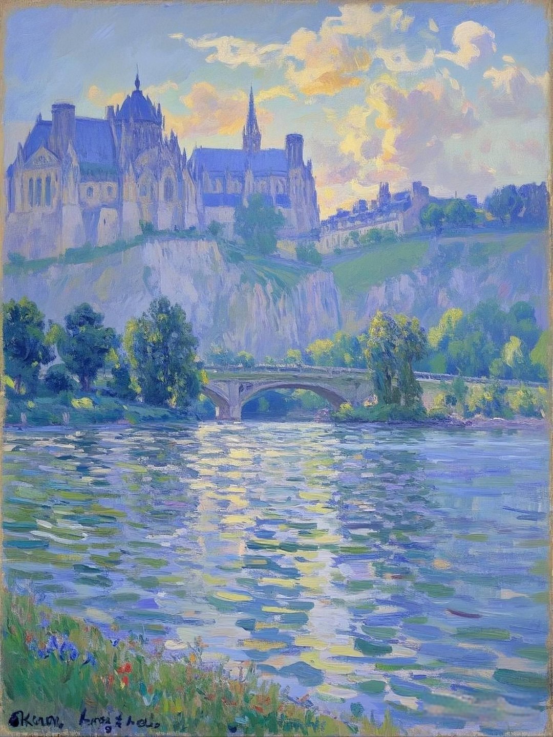 印象派油画《罗纳河谷》