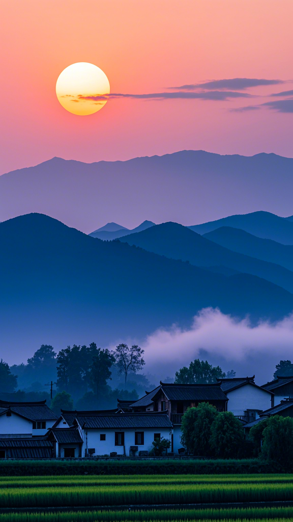 动态连更挑战# 暮色沉沉.  炊烟,晚霞,满心满眼沉醉于温暖的橙.