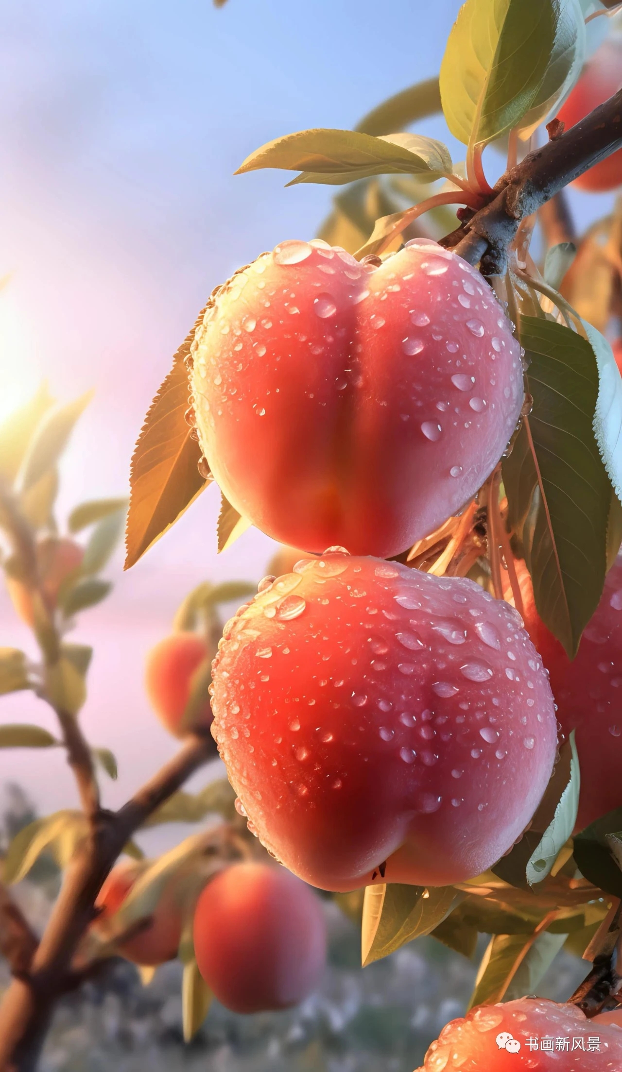 好新鲜的桃子,看着都流口水了!