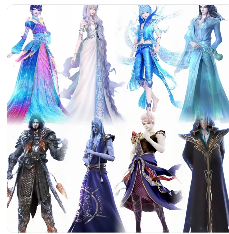 叶罗丽十阶全身图 一阶～ 世王 二阶～ 水王子 三阶～ 银尘 五阶