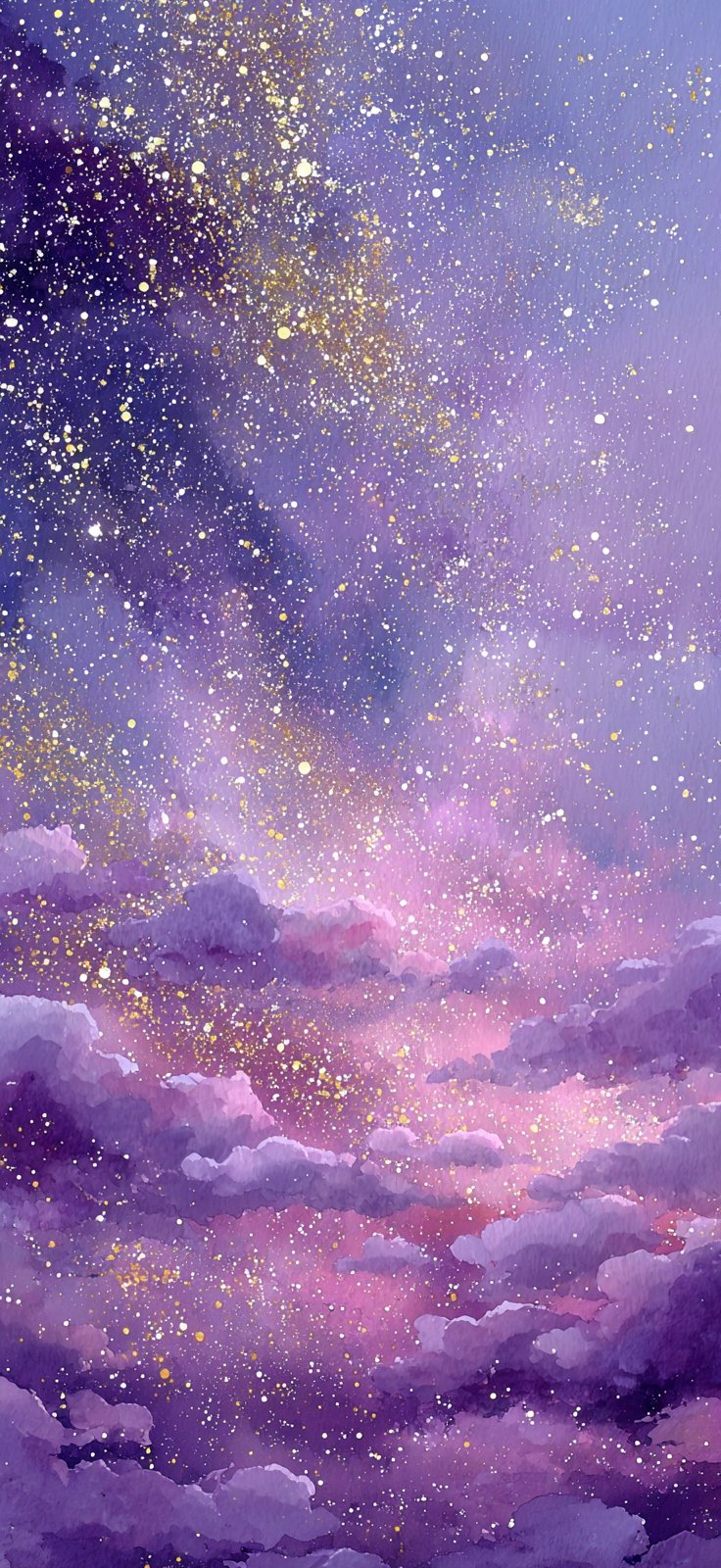 天空洒满了粉紫色的温柔,仿佛整个世界都融化在了这梦幻的色彩里