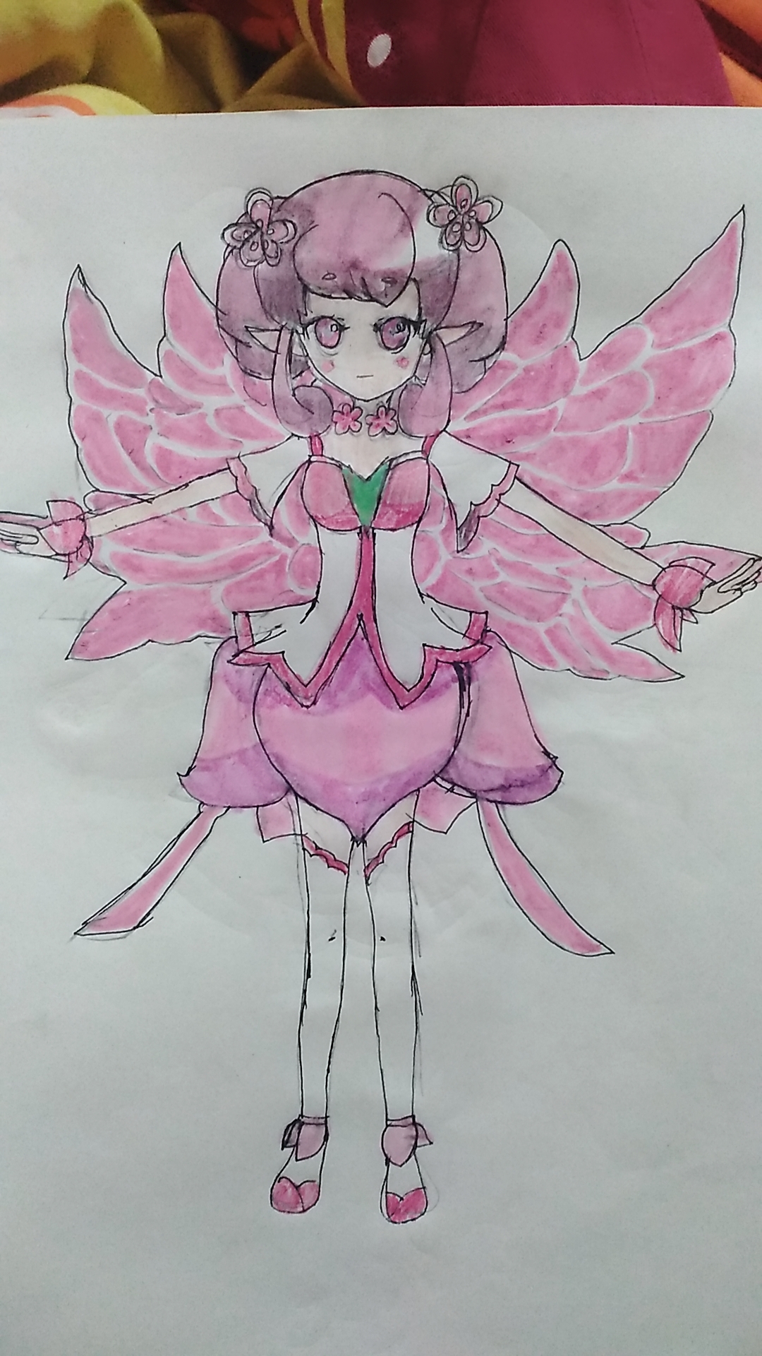 画的桃花精灵王红雨#小花仙