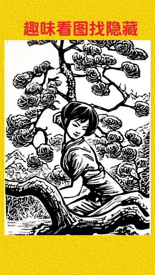在这幅画里,三张神秘的人脸正静静等待着你的发现