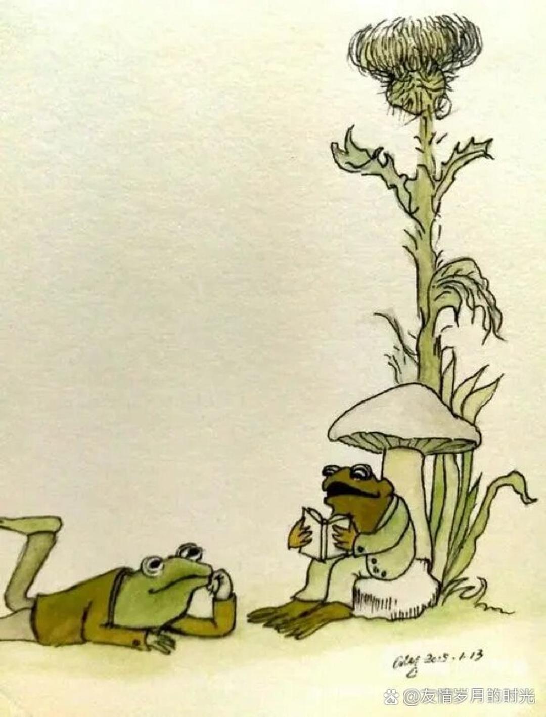 蟾蜍跟青蛙一起玩,青蛙对蟾蜍说,我是不是天下最美的女子,蟾蜍说:妳是
