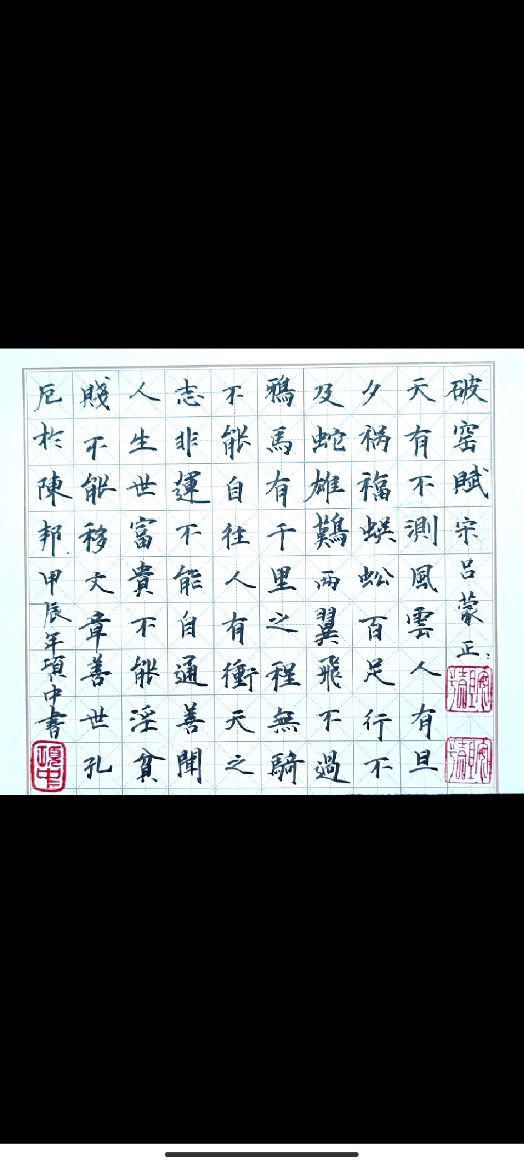 杨项中硬笔书法欣赏!