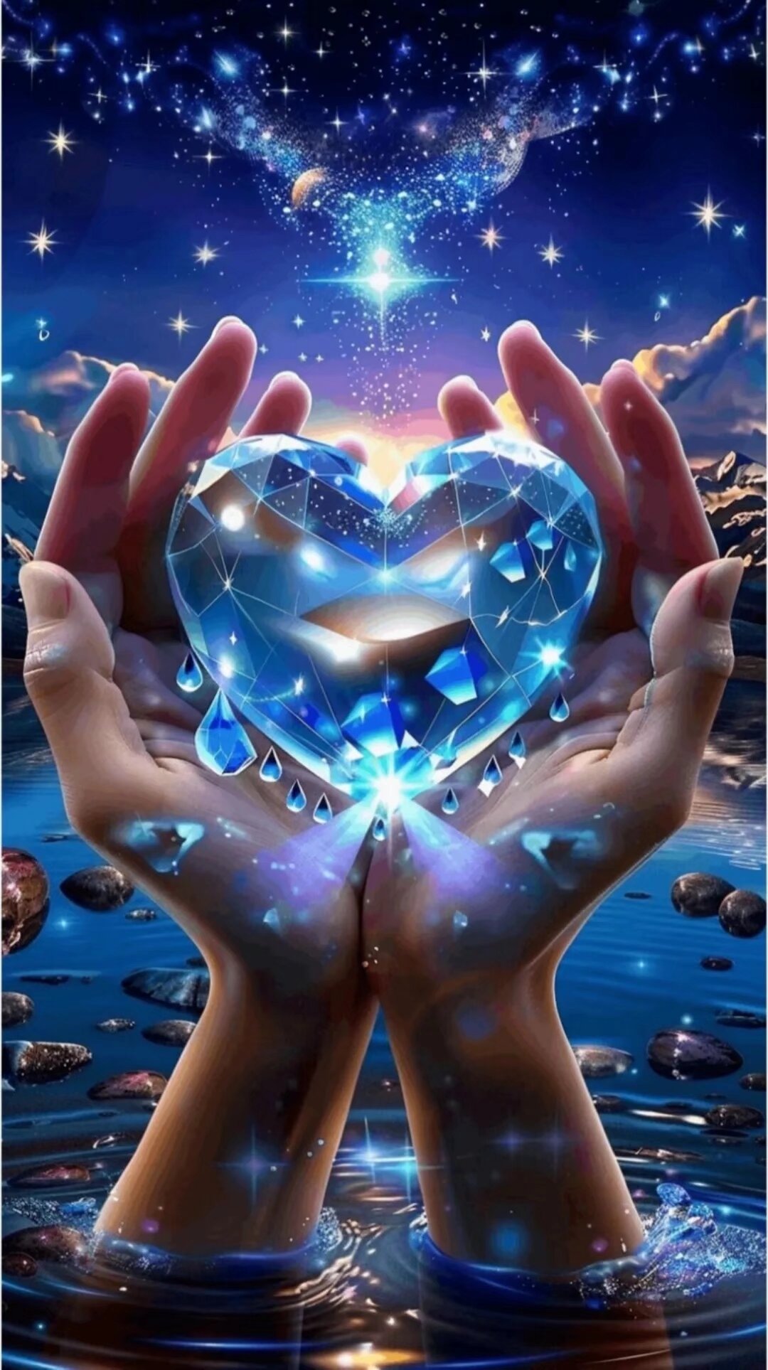 这颗水晶心,如同心灵的窗户,映照出内心的世界,让人看到自己的真实