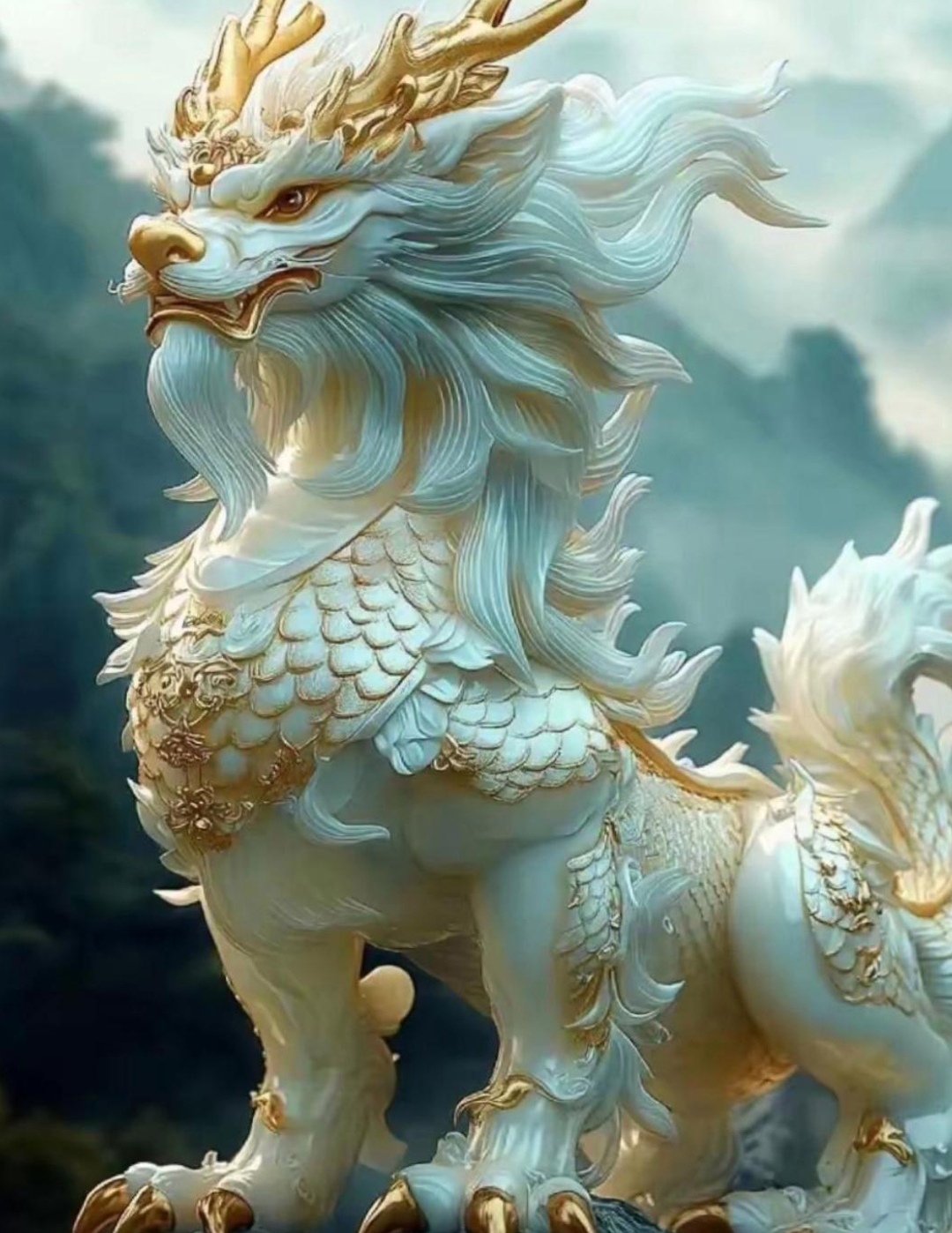 快瞧这玉麒麟雕像,那真的是霸气十足,令人惊叹不已.