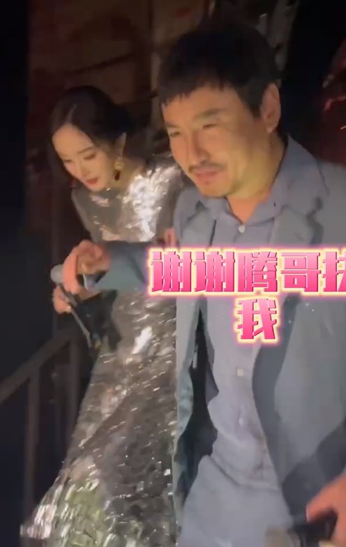 沈腾扶杨幂下楼梯!