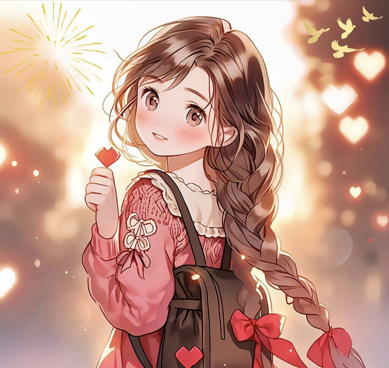 94  94 夏日的微风,轻轻拂过粉色的连衣裙,马尾辫在空中跳跃.