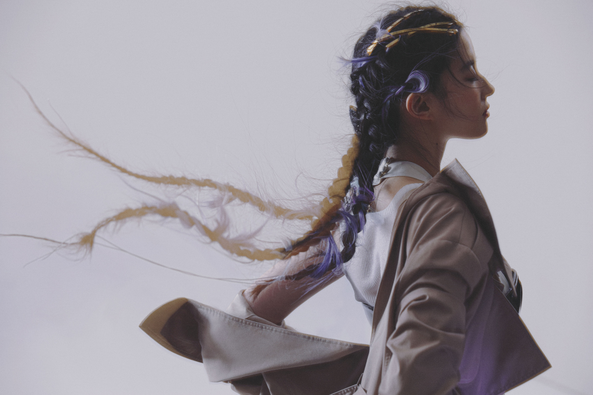 刘亦菲#  刘亦菲双麻花辫造型