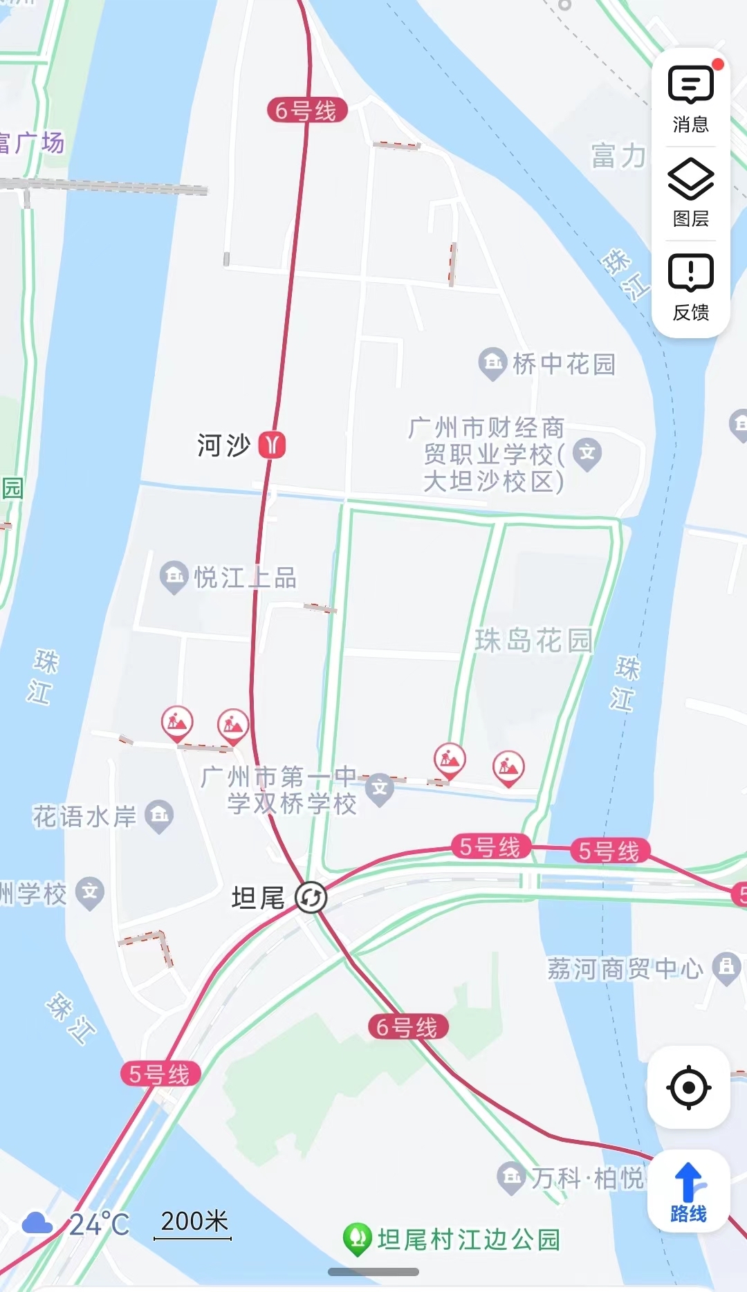 广州二沙岛地图图片