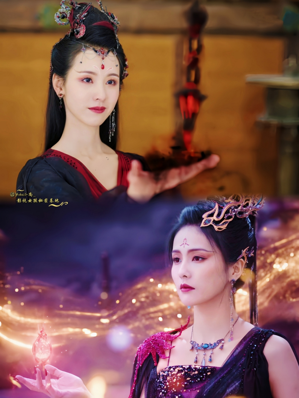 成魔的妺女和桑酒有种雷厉风行坚定的信念感, 红黑这种妆造很能体现