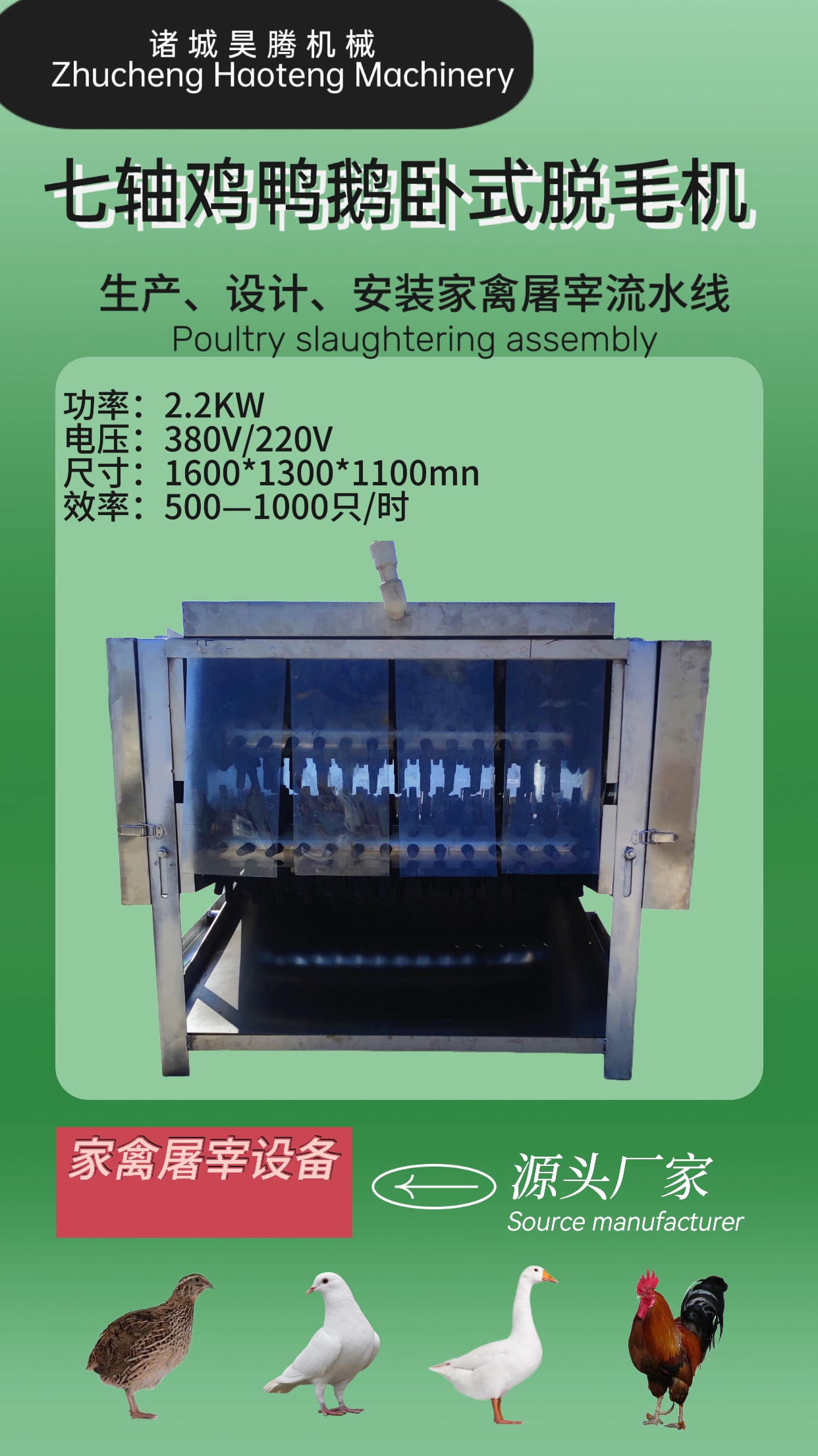 家禽脱毛机设备
