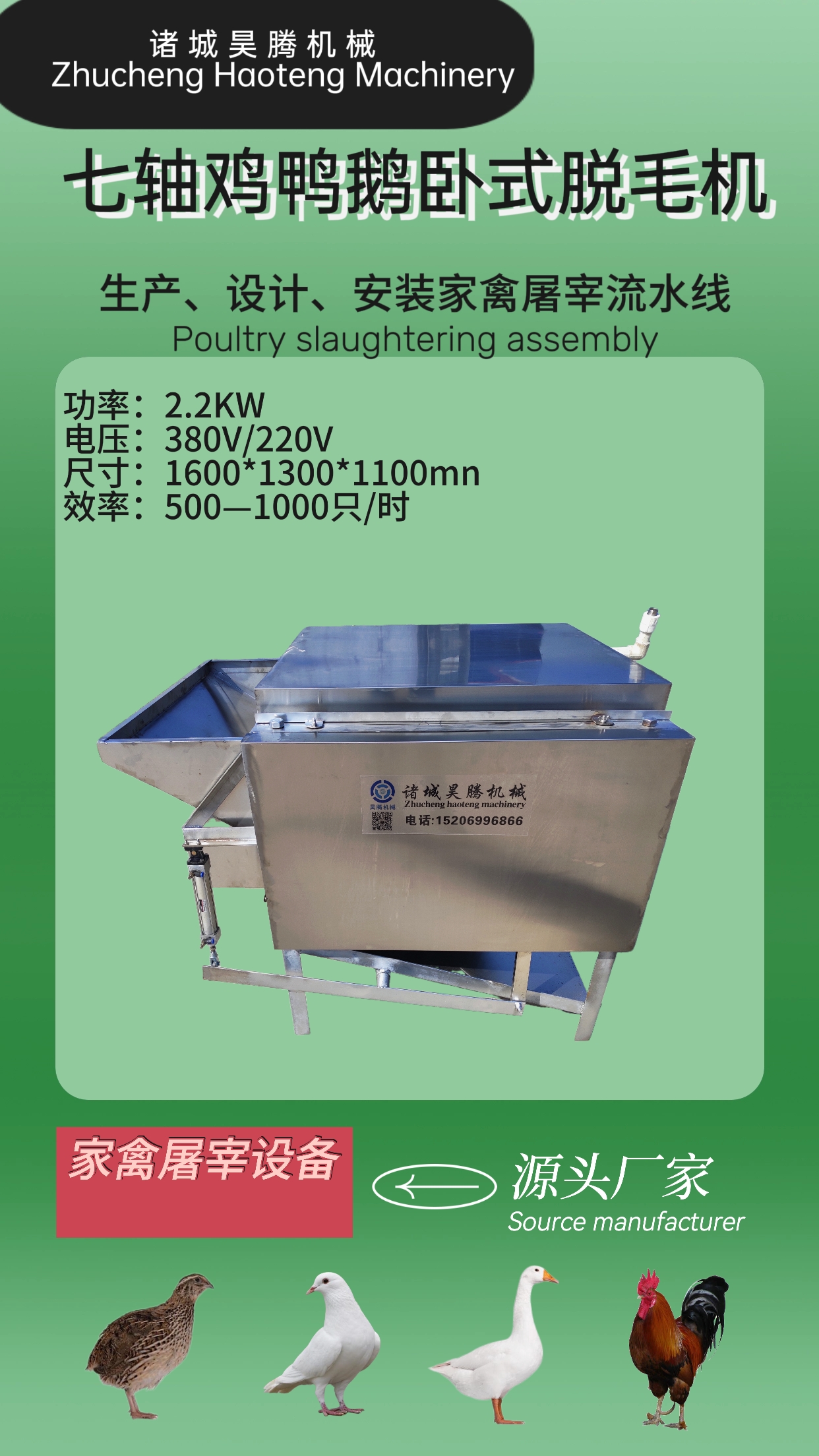 家禽脱毛机设备