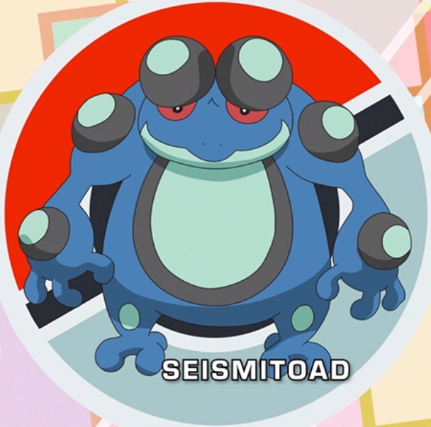 答案揭晓:这只宝可梦叫做蟾蜍王,是水加地面系的宝可梦.